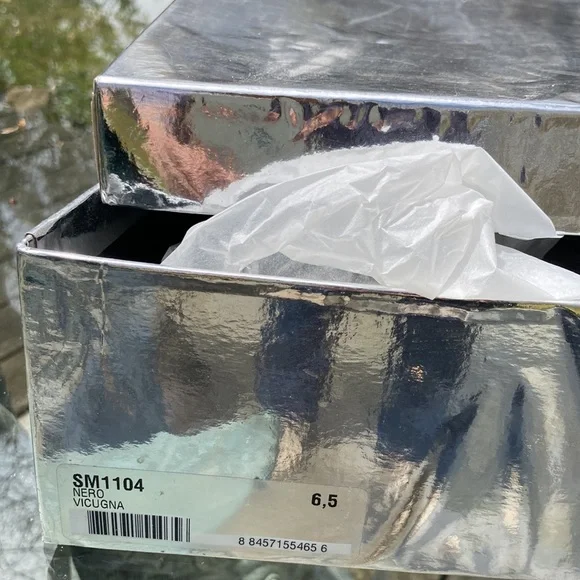 Black Suede OTK Heeled Boots - Picture 9 of 14